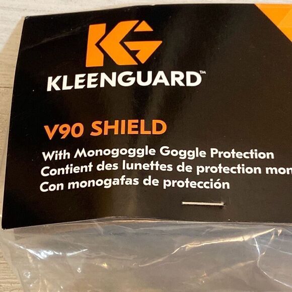 Kleenguard V90 Face Shield Goggles Blue Frame Clear Lens Anti-Fog #18629 New Pkg - Picture 2 of 6